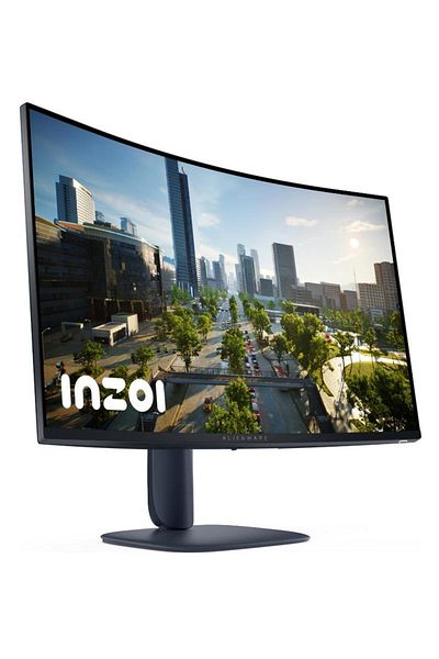Dell Monitor de gaming curbat Dell Alienware de 31,5", WQHD, 180Hz, 1ms, HDMI și DisplayPort - Negru