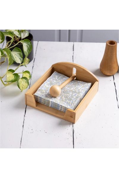 Alp in Alpes Natural Bamboo Wooden Napkin Holder