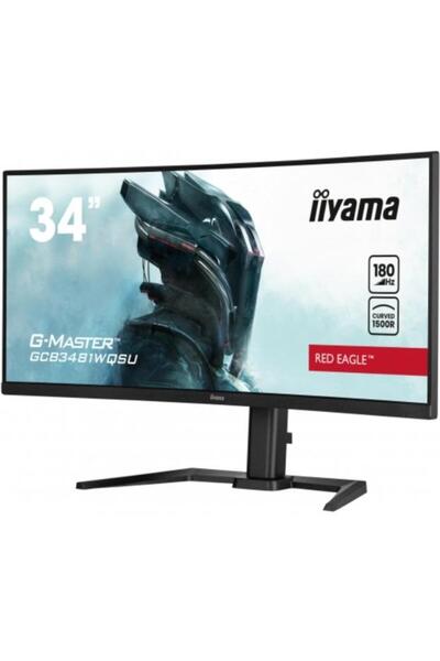 IIYAMA 34" Curved Gaming Monitor, UWQHD, VA LED, 180Hz, 3ms, HDMI/DP, Speakers, Black