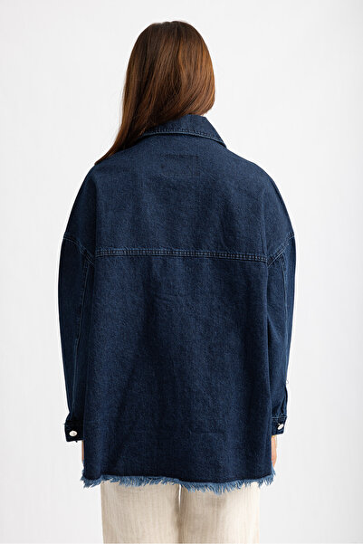 Suede Style 5525 - Jachetă de blugi pentru femei, confortabilă și elegantă, decorată manual