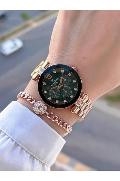 Daniel Klein Steel Cord 30 Mt Water Resistant Women Wrist Watch+Bracelet Byn.10728.M8