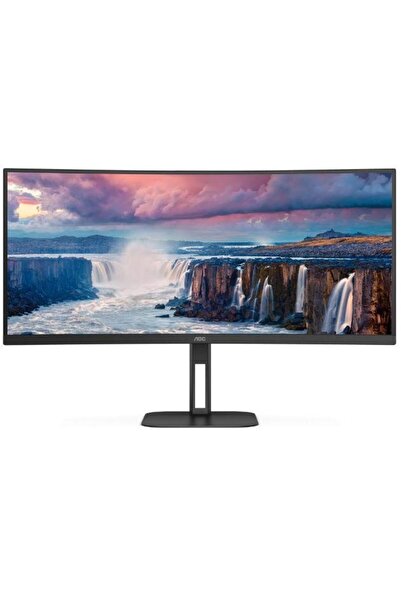 Aoc Monitor de gaming curbat V5 de 34", WQHD, FreeSync, 100Hz, USB-C, fără pâ...