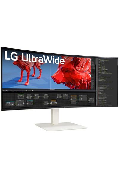 LG Monitor UltraWide curbat de 37,5", IPS, rezoluție 3840x1600, 144Hz, 1ms, HDR 600, FreeSync, alb