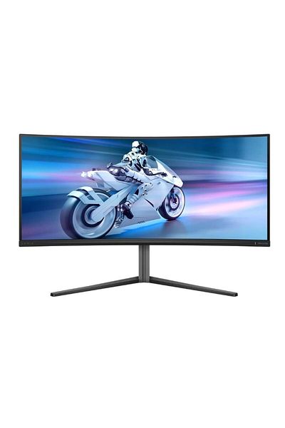 Philips Monitor de gaming curbat Philips QD OLED de 34", WQHD, 175Hz, 0.03ms, HDMI/DP, negru