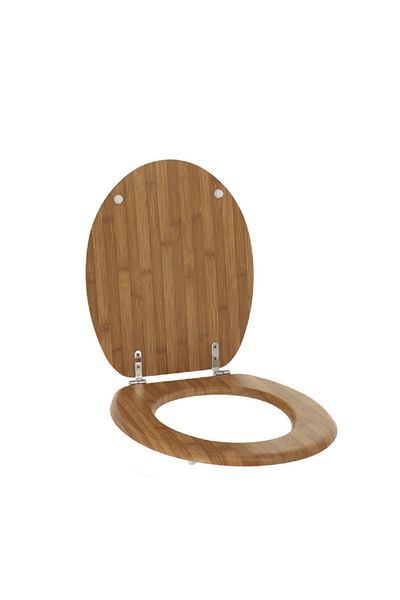 Tendance MDF Wood Toilet Seat with Fixing Kit Bamboo 18inch