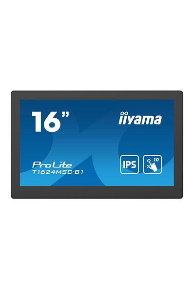 IIYAMA Monitor LED IPS cu ecran tactil de 15,6", Full HD, HDMI, antireflex, negru, nivel business