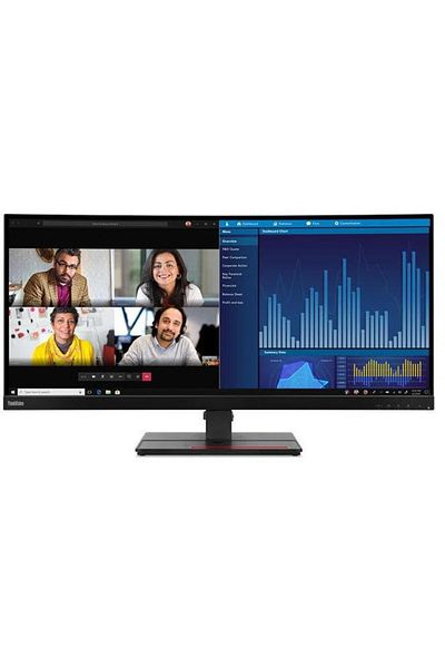 LENOVO Monitor IPS curbat ThinkVision WQHD de 34", HDMI, DP, difuzoare, negru