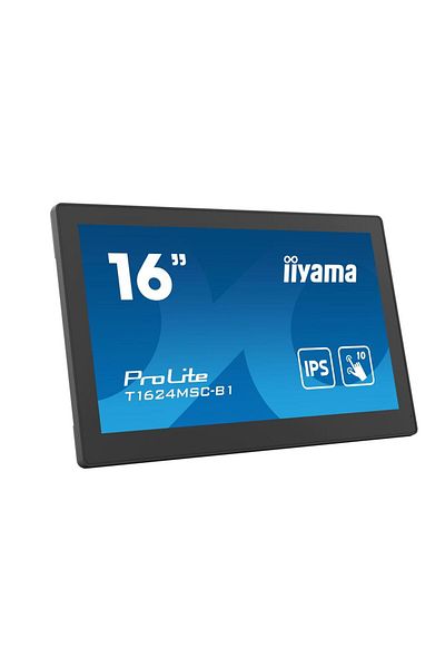 IIYAMA Monitor LED IPS cu ecran tactil de 15,6", Full HD, HDMI, antireflex, negru, nivel business