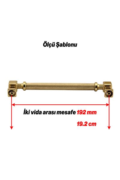 Badem10 Mâner din metal auriu cu model 192 mm Sertar de mobilier Dulap de bucătărie Dulap Mânere moderne de acoperire