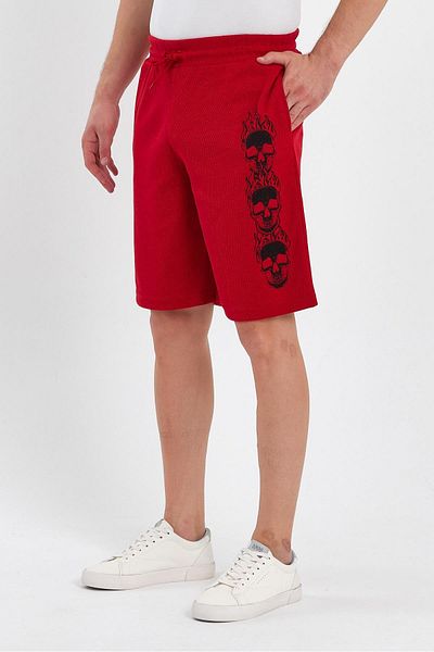 yakamor Men's Printed Rain Pattern Shorts