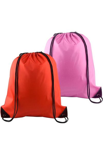 fulina Polyester drawstring backpack 2 pack, 34*43cm, great size to carry books, clothing, umbrella