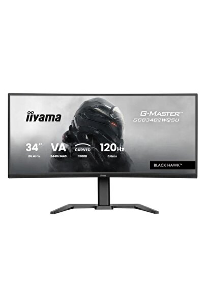 IIYAMA 34" Curved Gaming Monitor, UWQHD, 120Hz, 0.6ms, HDMI/DP, Black - GCB34...