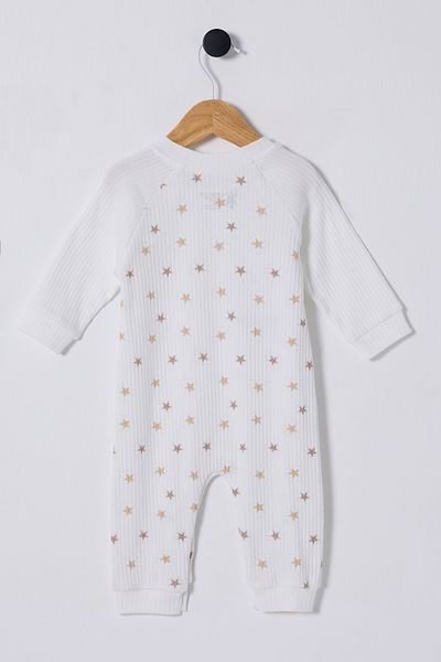 Ugly Duck 03-18 Ay Polo Baby Boy White Star Jumpsuit - White