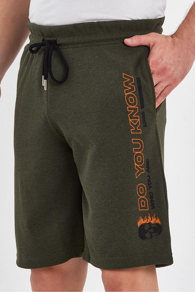 yakamor Men's Printed Rain Pattern Shorts