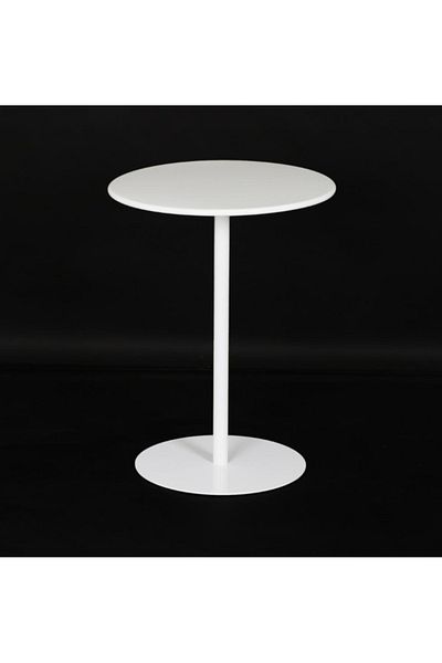 rexa White round side table