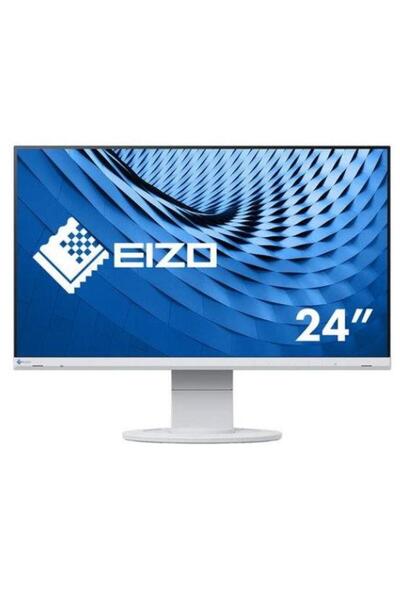 Eizo Monitor LED IPS FlexScan de 23,8", Full HD, HDMI/DP/DVI, Pivot, Alb