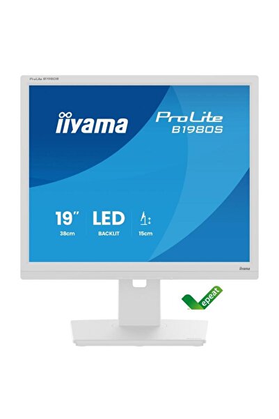 IIYAMA 19" TN LED Monitor B1980S-W1, HDMI, 3ms, White, Pivot Stand, Built-In Speakers