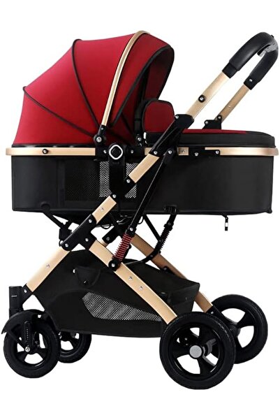 Generic عربة أطفال خفيفة الوزن مع مظلة ممتدة للجلوس والاستلقاء، خفيفة الوزن قابلة للطي، امتصاص الصدمات في اتجاهين