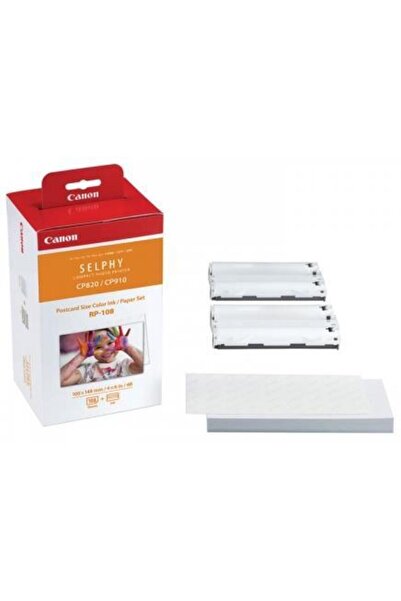 Canon Σετ κασετών μελανοταινίας Canon RP-108 + σετ χαρτιού για Canon Selphy CP910, CP1000, CP1200