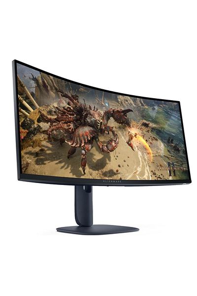 Dell Monitor curbat pentru gaming Dell Alienware de 34”, WQHD, 180Hz, 1ms, panou VA, HDMI, DP, negru