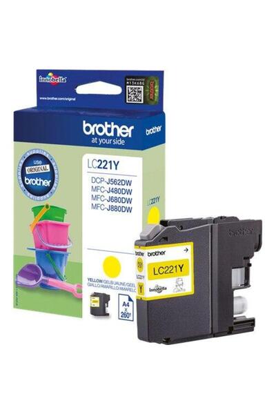 Brother Мастилена касета, Brother, LC-221Y, Жълта