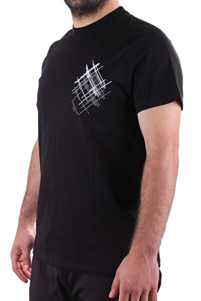 Twister Jeans 2319 Μαύρο ανδρικό μπλουζάκι με λαιμόκοψη από βαμβάκι