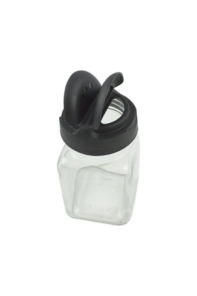AzHome Spice jar, glass, 150 ml, plastic lid with double dispenser