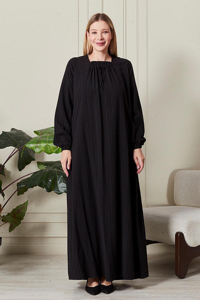 Ferace Women's Plus Size Seersucker Fabric Square Neck Dress