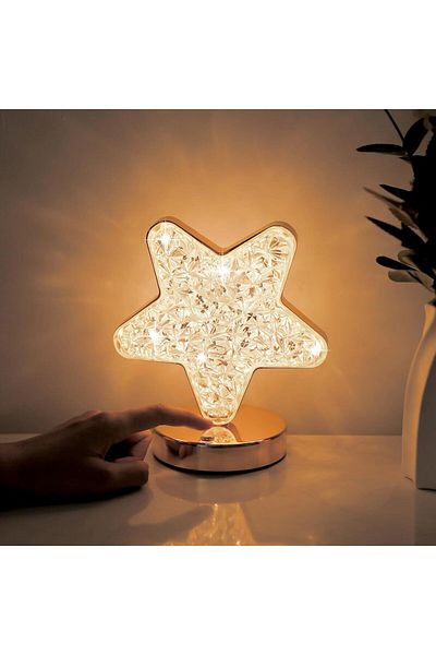 Generic Creative Star Table Lamp – 3D Printed LED Night Light with Touch & Color Control for Home Décor