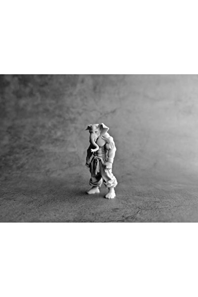 Phigo Fil Savaşçı Figür 10 cm - Ofis ve Ev Dekoru İçin Detaylı 3D Baskı Biblo