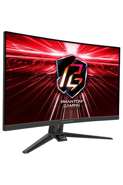 ASROCK Monitor de gaming curbat de 27", Full HD, 240Hz, 1ms, FreeSync, HDMI/DP, difuzoare încorporate