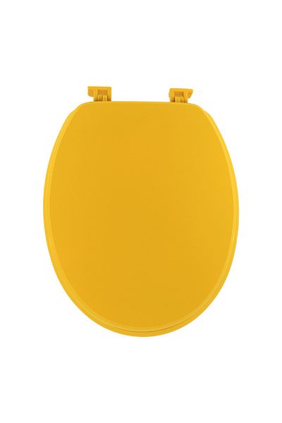 Tendence MDF Wood Toilet Seat with Fixing Kit Mustard 18inch