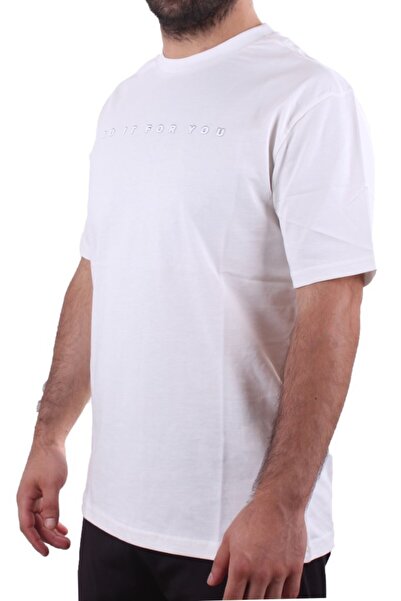 Twister Jeans 2323 Λευκό ανδρικό μπλουζάκι με λαιμόκοψη από βαμβακερό καθημερινό