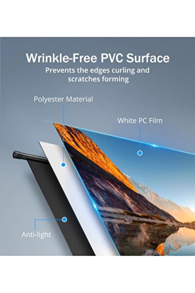 FlashHawk Updated Projector Screen with Stand 84 inch Indoor Outdoor Projector Screen 16:9, 4K HD