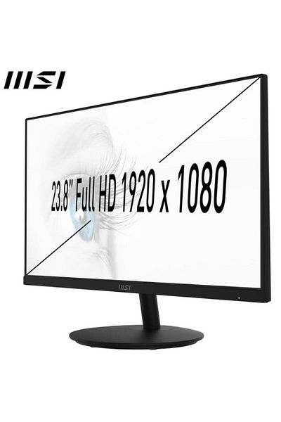 MSI MSI Pro 23.8" IPS LED Monitor, Full HD, 100Hz, 1ms, HDMI, DP, VGA, Integrated Speakers, Black