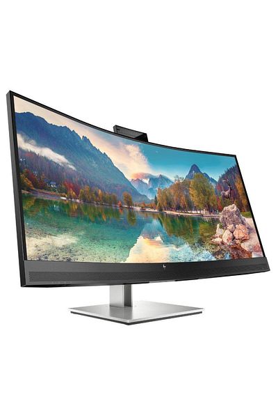 HP Monitor curbat VA LED de 34", WQHD, HDMI/DP, USB-C, difuzoare, negru/argintiu