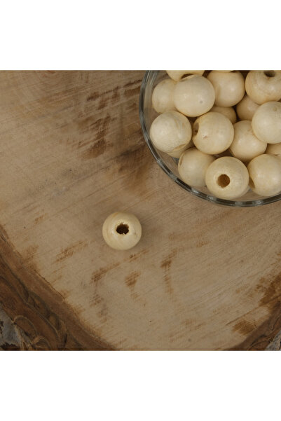 Prestij Boncuk Mărgele din lemn lăcuit 18 mm Mărgele din lemn brut 1 Kg