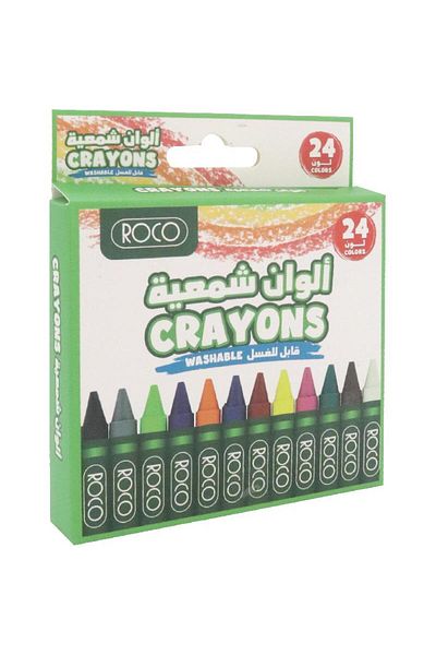 Roco Regular Wax Crayon Set – 24 Assorted Colors for Smooth and Vibrant Coloring