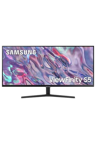 Samsung Monitor ViewFinity S5 WQHD de 34", 100Hz, AMD FreeSync, fără pâlpâire, negru