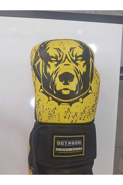 Octagon Gloves Boxing Pitbull Yellow Black
