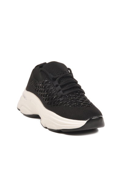 Voyager Black Lightweight Knitwear Knitted Anatomical Women's Sneaker B064 Z