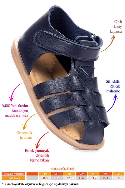 Kiko Kids Lonpe First Step Velcro Baby Boy Sandals