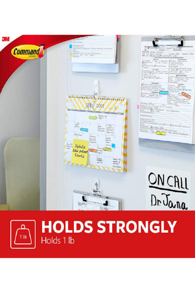 COMMAND 2-Piece Utility Hook White Small