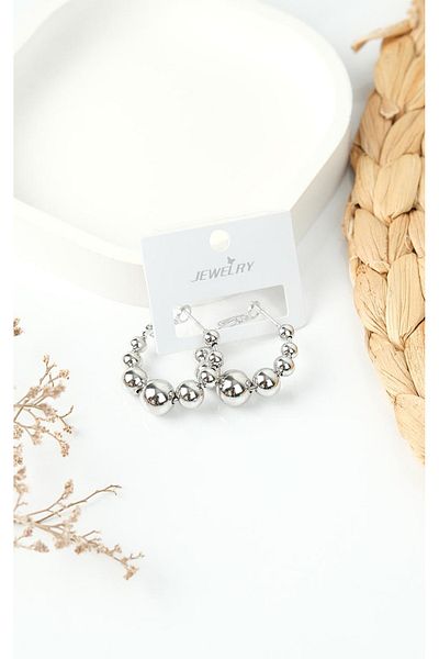 Jack Ferrero Silver Steel Women's Earrings