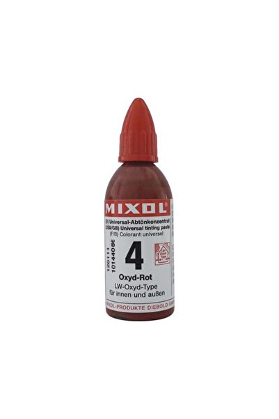 fiba teknik Mixol Renk Tüpü 20ml Oksit Kırmızı No:4 (1 Adet)
