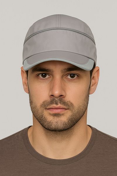 CosmoOutlet Uv Protection Tennis Visor with Open Top and Adjustable Back Gray Men's Visor Hat