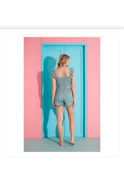 Pijamoni Green Milan Fabric Pajamas for Summer