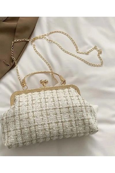ELENAS Patterned Women's Shoulder Bag, Luxury Evening Dress Bag Is of Good Quality and Showy with Ribbon Detail