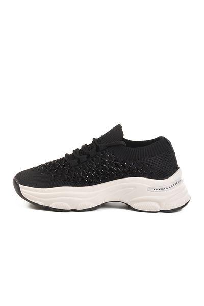 Voyager Black Lightweight Knitwear Knitted Anatomical Women's Sneaker B064 Z