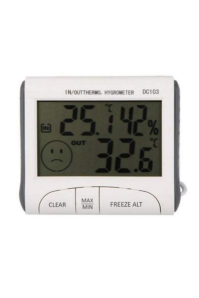 SIKS ® Digital Thermometer And Hygrometer, Desk Stand, Wall Magnet, Suitable For Outdoors & Indoors